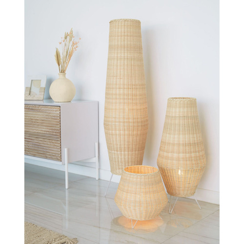 Wicker standard deals lamp